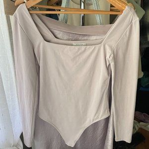 BABATON square neck long sleeve bodysuit